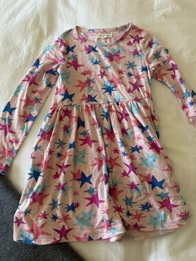 Tucker + Tate Light Pink Long-Sleeve Star Pattern Dress